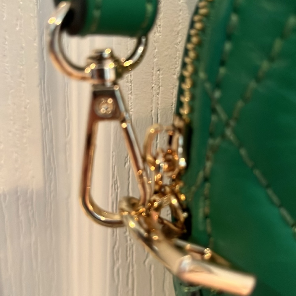 Andrea Cardone Italia Green Quilted Leather Crossbody Bag - Picture 4 of 13